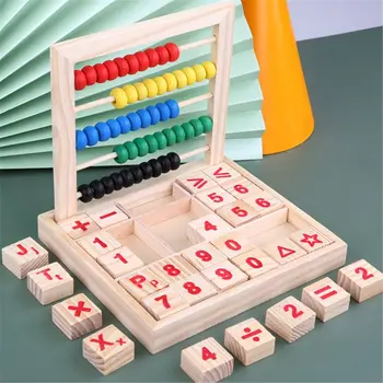 Drevené Abacus Deti Deti Počítanie Počtu Matematiky Vzdelávacie Hračka Y4QA