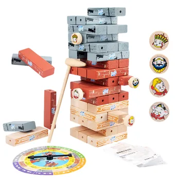 Drevené Jenga Stavebným Mozog Hry, Jigsaw Puzzle, Hračka Pre Deti, Zábava Inteligencie Interakcie Hračky