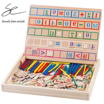 Drevené Montessori Hračky, Detské Magnetické Výpočet Box Montessori Materiálmi Skoro Vzdelávacích Učebných Pomôcok Matematika, Hračky Pre Deti,