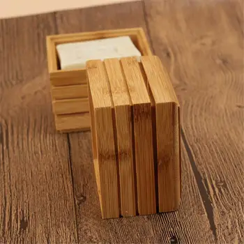 Drevené Mydlo Box Bambusu Mozgov Rack Kúpeľňa Trosiek Úložný Box Organizátor Mydlo Box Príslušenstvo Pultu Výzdoba Domov Organizovať