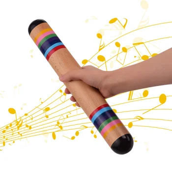 Drevené Rainstick privolávaciu dažďa Dážď Shaker Hudobné nástroje, Hračky Rainbow Farebný pre Deti Dospelých