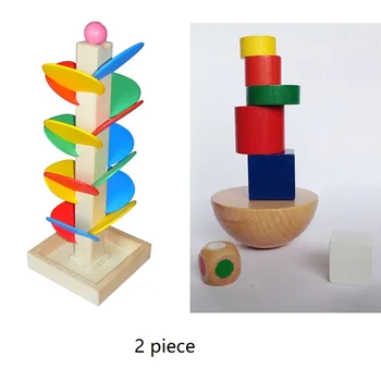 Drevené Strom multicolour Spustiť Loptu Sledovať Hru Toy Montessori Vzdelávacích Hračiek Bloky, Baby, Deti, Deti Skoro Vzdelávacie Hračky