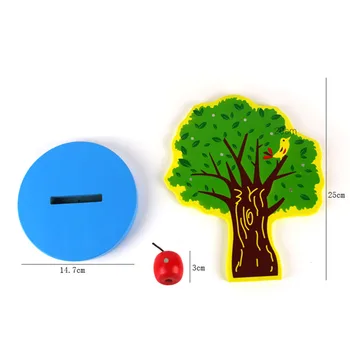 Drevené Vzdelávania Hračky Deti DIY Magnetické Apple Vianočné Matematika Strom Montessori hračka pre Dieťa Raného vzdelávania Logická Hračka Teachin Aids