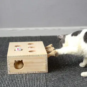 Drevo Mačka Hit Gophers Hračky, Interaktívne Chytiť Myš Hre Zábavné Platformu Dráždiť Domáce Zvieratá