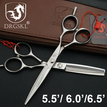 DRGSKL Willow listový tvar vlasov, nožnice vysokej kvality, 5.5/6.0/6.5 palec profesionálne kadernícke nožnice lancet ostrihať nožnice