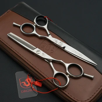 DRGSKL Willow listový tvar vlasov, nožnice vysokej kvality, 5.5/6.0/6.5 palec profesionálne kadernícke nožnice lancet ostrihať nožnice