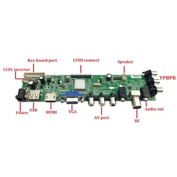 Držiak Pre LP150X06-A2/LP150X06-A3 rozlíšenie 1024X768 30pin Radič rada diaľkové DVB-T 1 CCFL LCD Digitálny HDMI Panel TV VGA USB, AV 15