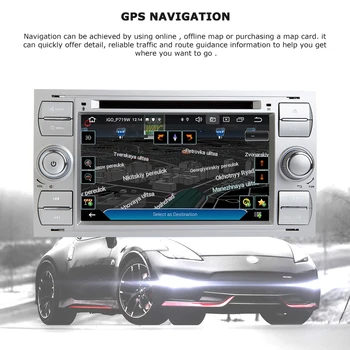 DSP 2 din Android 10 autorádio Pre Ford Focus 2 3 mk2 Kuga Mondeo 4 Fiesta Transit Connect S-C MAX Multimédiá GPS Navi vedúci jednotky