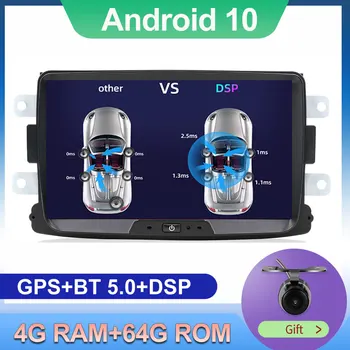 DSP 4GB+64GB PX6 Auto Multimediálny Prehrávač 1 Din Android 10 autorádia Pre Dacia/Sandero/Duster/Captur/Lada/Xray 2/Logan 2 GPS Navi
