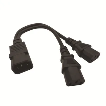 Dual C13 Napájací Kábel Kábel IEC 320 C14 do 2xC13 Splitter Kábel IEC 320 Mužov a 2 Ženy Adaptér C14 predlžovacie šnúry 0,3 M