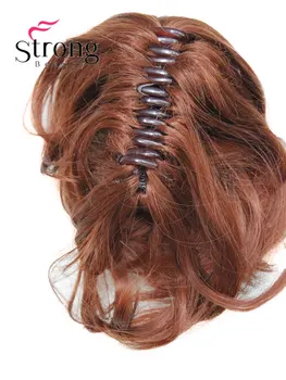 Dual-purpose Krátke Kučeravé Klip V Pazúr Cope, predlžovanie Vlasov Syntetické Hairpiece 90g s čeľuste/pazúr klip