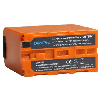 DuraPro 7800mAh NP-F960 NP-F970 Batérii S LED Indikátory a USB Nabíjací Port pre SONY NP F960 F980 F550 F570 F750 F770