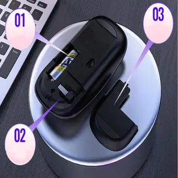 Duálny Režim Pre Laptop PC, Wireless Mouse led Spoplatnené Ľahké Prenosné LED Farebné Svetlo Nabíjateľná Stlmiť Myši Bluetooth3
