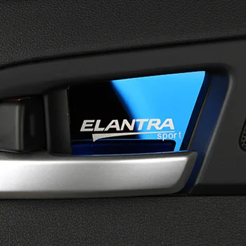 Dvere auta misa, zdobená patch interiéru Rukoväť Chránič Kryt nálepky Na Hyundai Elantra 2016 2017 2018 2019 príslušenstvo
