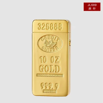 Dvojoblúk Pulz Kríž Ligthers Luxusné Gold Bar Design Gold Ľahšie USB Nabíjanie Kovu Elektronická Cigareta Ľahšie zapalniczka