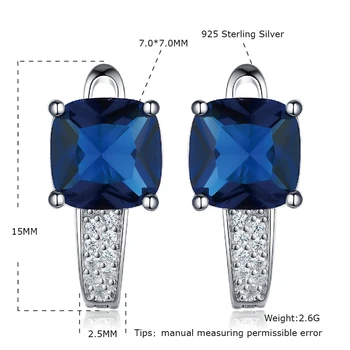 DY 925 Sterling Silver Náušnice Tanzanite Sky blue Drahokam Klip Náušnice Pre Ženy Nano Kameň Banquet Luxusné Módne Jemné Šperky
