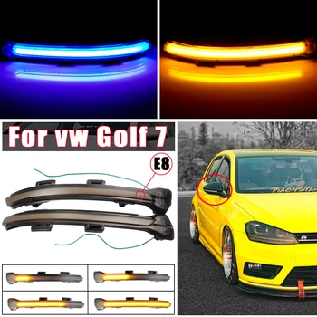 Dynamické Jasné LED Zase Signál Crystal Pre VW Golf MK7 je GLAXAY 7 7.5 R Rline GTD Zrkadlo, Svetlo jasné, 2013 2018 2019 2020 Šípky