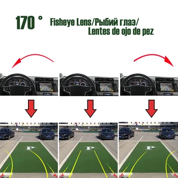 Dynamické Trajektórie Parkovanie Linky 170° Fisheye Objektív HD Auto parkovacia Kamera Pre BMW X1 X3 X4 X5 F26 F31 F34 F35 F10 F11 F25 F30