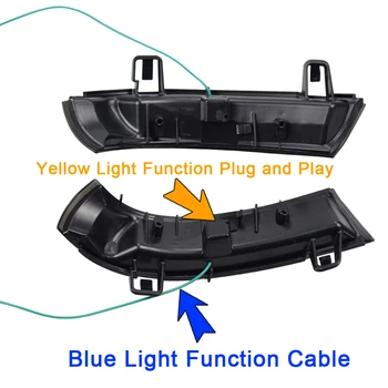 Dynamický Indikátor Blinker Pre VW GOLF 5 Plus, Jetta MK5 Passat B6 EOS Bočné Spätné Zrkadlo Indikátor LED Modrá Zase Signálneho Svetla