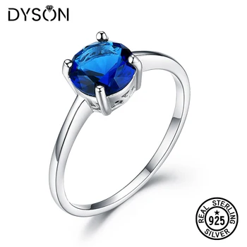 Dyson 925 Sterling Silver Šperky Set Pre Ženy, Klasické Solitaire Kolo Vytvorené Nano Sapphire Šperky Sady Dary, Jemné Šperky