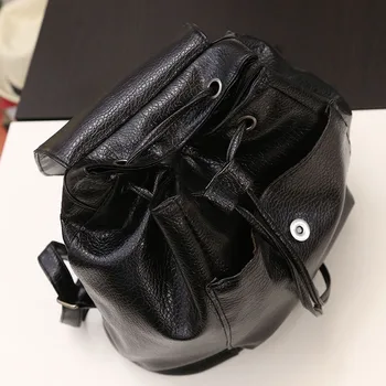 Dámske Mini Batoh Luxusné Mäkká PU Kože, Čierny Batoh Bagpack Malé Školské Tašky pre Dievčatá, Cestovné Tašky