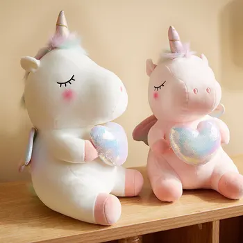 Dúha Unicorn kožušiny, hračky roztomilý vysokej kvality plnené cartoon jednorožec dieťa Jednorožec Vianočný darček, darček k narodeninám