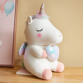 Dúha Unicorn kožušiny, hračky roztomilý vysokej kvality plnené cartoon jednorožec dieťa Jednorožec Vianočný darček, darček k narodeninám