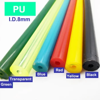 Dĺžka 50 cm duté I. D. 8 mm farebné PU prúty 75A polyuretánových tyčiniek