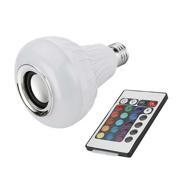 E27 Smart RGB Bezdrôtové Bluetooth Reproduktor Žiarovka Prehrávač Hudby Stmievateľné prenosné reproduktory, LED smart svetlo