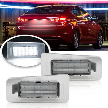 E4, Biele LED Licenčné Číslo Doska Svetlo na Hyundai Elantra 11~13/I30 12~14 pre Kia Cadenza Rio Cerato Auto Náhradné Zadné Auto