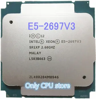 E5-2697V3 QS Originál Intel Xeon E5 2697V3 QS CPU 14-core 2.60 GHZ 35 MB 22nm LGA2011-3 E5 Roku 2697 V3 QS procesor E5-Roku 2697 V3 QS