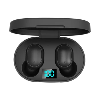 E6S Bezdrôtový Dvojité Slúchadlá V5.0 TWS Bluetooth Slúchadlá S LED Displej Plnenie Box Super Bass Sound Slúchadlá Pre Xiao