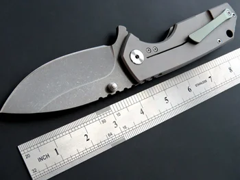 Eafengrow EF906 Skladací nôž D2 ocele čepeľ TC4 rukoväť survivcal nôž outdoor camping lov výchovy k DEMOKRATICKÉMU občianstvu nástroj taktických Vreckový nôž