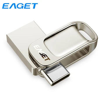 Eaget USB 3.1 Typ C Flash Disk 128GB Kovové Pero Disk 64 GB Mini kl ' úč 32GB USB C Flash Pre Typ-C Chytrý Telefón & Notebook