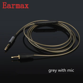 Earmax Upgrade Pre Urbanite Slúchadlový Kábel Náhrada Za Sennheiser) 3,5 mm Do 2,5 mm HIFI Strieborné Pozlátené Audio Aux Drôt
