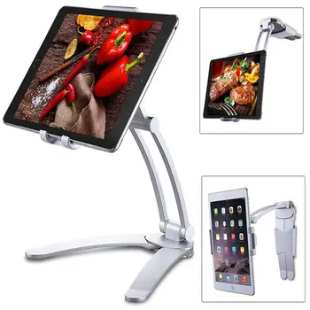 EastVita Kuchyňa Stojan Tabletu Nastaviteľný Držiak na Stenu Mount pre iPad Pro, Surface Pro, iPad Mini r20