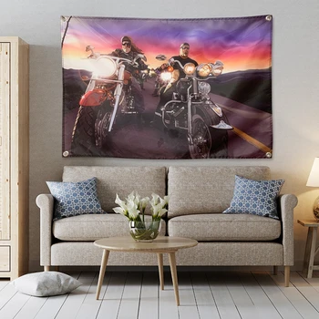 Easy Rider Vlajky Zástavy Film Kreslený Domáce Dekorácie Visí vlajka 4 Gromments v Rohoch 3*5 FT 144cm*96 cm