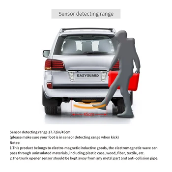 EASYGUARD Smart batožinového priestoru otvárač automatický Senzor System Boot otvorené Nepremokavé Auto keyless chvost brány otvárač na SUV alebo poklop-späť