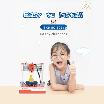 EasyThreed 100*100*100 mm Tlač Mini Desktop Detí 3D Tlačiareň s Vysokou Presnosťou Vypnúť Tlač s TF Karty CHKO Vzorky Vlákna