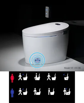 Ecofresh Kúpeľňa keramické skryté nádrži elektrické automatické inteligentné wc s diaľkovým ovládaním inteligentný WC v každej izbe