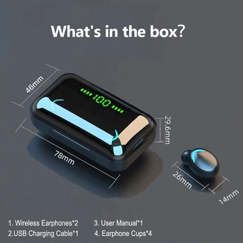 Ecouteur bluetooth sans fil TWS 5.1 Bluetooth Slúchadlá Plnenie Box Bezdrôtové Slúchadlá 9D Športové Stereo Slúchadlá S Microphon
