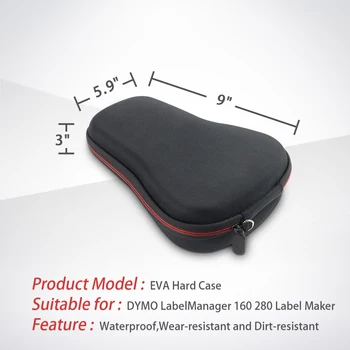 Ecowell Prenosná Cestovná taška pre Dymo LabelManager 160 280 D1 45013 LM160 Label Maker EVA Prípade Ochranných výkon Úložný Box