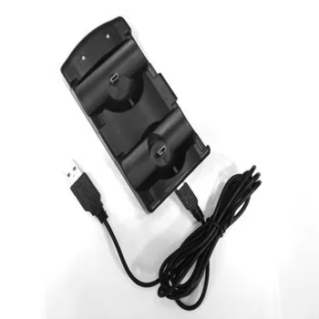 EDAL 2 v 1 Daul USB Nabíjacej Stanice, Nabíjací Stojan Dock pre PS3 Move Controller Gamepads