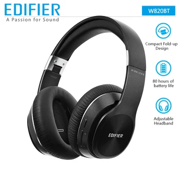 EDIFIER W820BT Bluetooth Slúchadlá Bezdrôtové Over-Ear Izolácia Hluku CSR Technológie Až 80 Hodín doba Prehrávania Ľahko Zložiť
