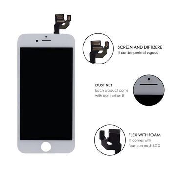 Efaith AAA Displej pre iPhone 6 Plnej Montáž LCD S voľným tvrdeného skla a nástroj súpravy & doprava zadarmo