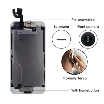 Efaith AAA Displej pre iPhone 6 Plnej Montáž LCD S voľným tvrdeného skla a nástroj súpravy & doprava zadarmo
