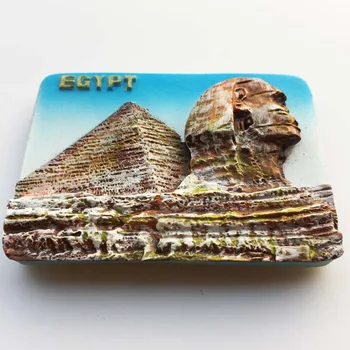 Egypt turistický suvenír, orientačný bod budovy sphinx stereo magnetických nálepiek chladnička