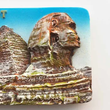 Egypt turistický suvenír, orientačný bod budovy sphinx stereo magnetických nálepiek chladnička