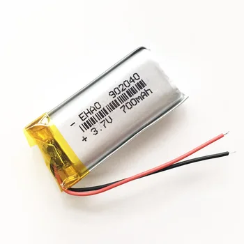EHAO 902040 3,7 V 700mAh Lítium-Polymérová LiPo Nabíjateľná Batéria Pre Mp3 PAD DVD E-kniha bluetooth reproduktor, LED svetlo