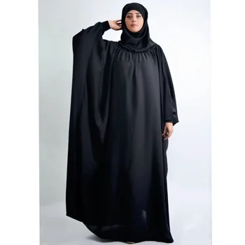 Eid Kapucňou Moslimských Žien Hidžáb Oblečenie Modlitba Odev Jilbab Abaya Dlho Khimar Úplné Pokrytie Ramadánu Šaty Abayas Islamské Oblečenie Niqab